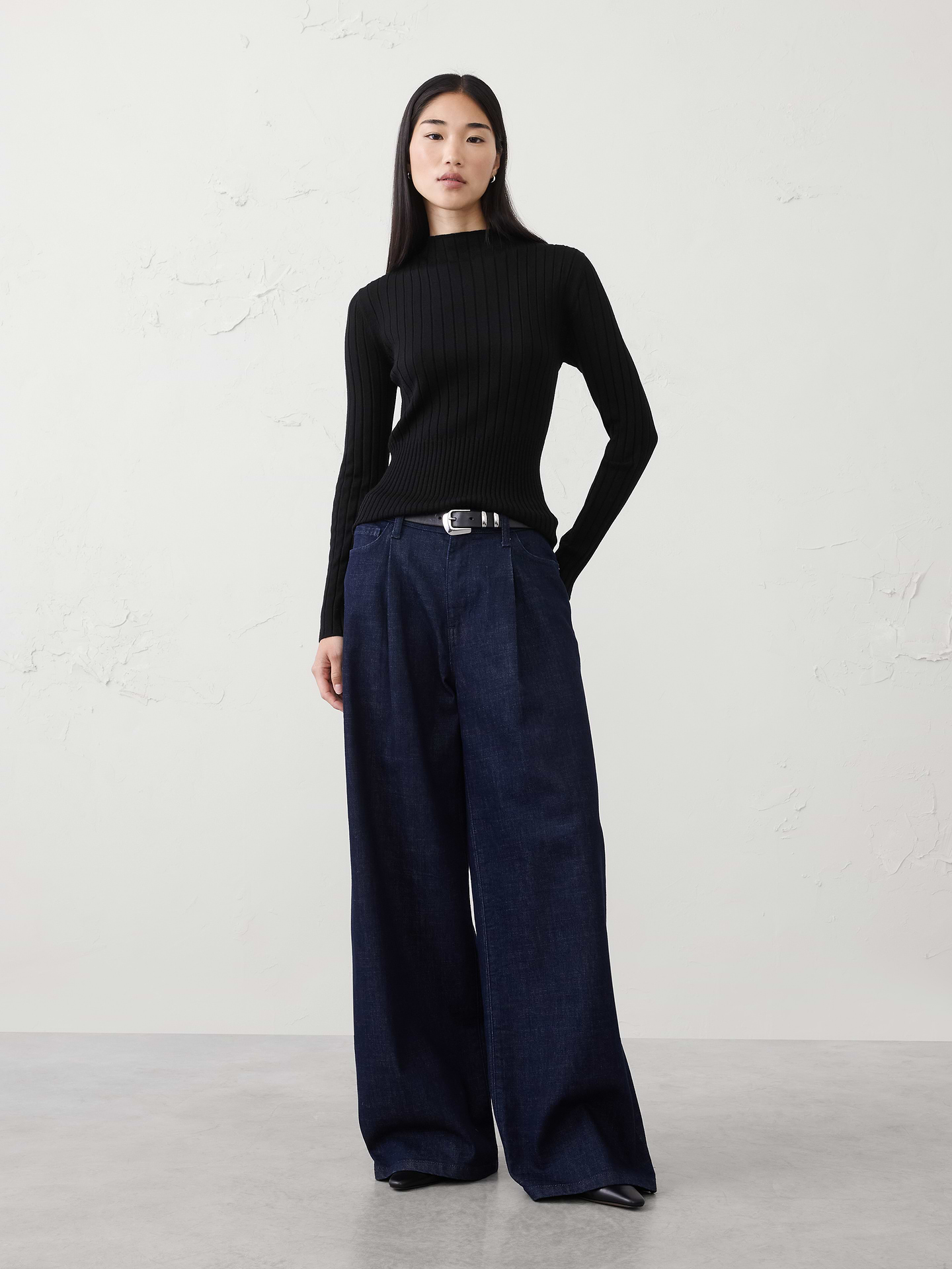 Image number 1 showing, Merino Wool Ribbed Sweater
