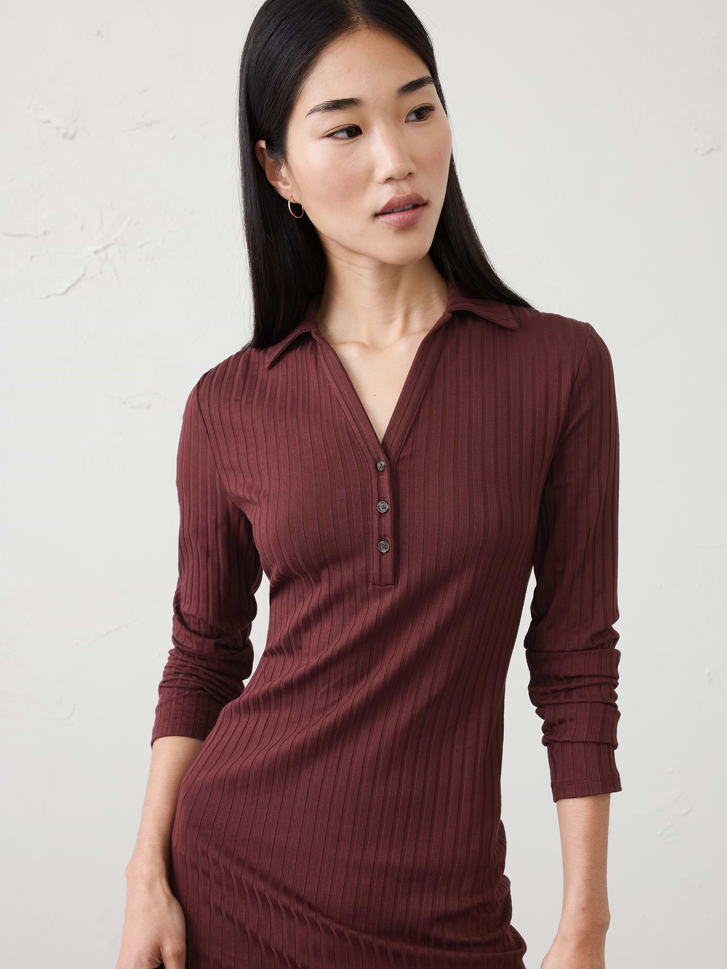 Image number 3 showing, Wide-Ribbed Knit Midi Dress