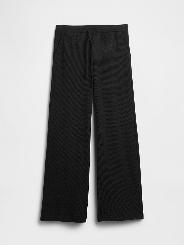Image number 6 showing, Waffle Wide-Leg PJ Pants