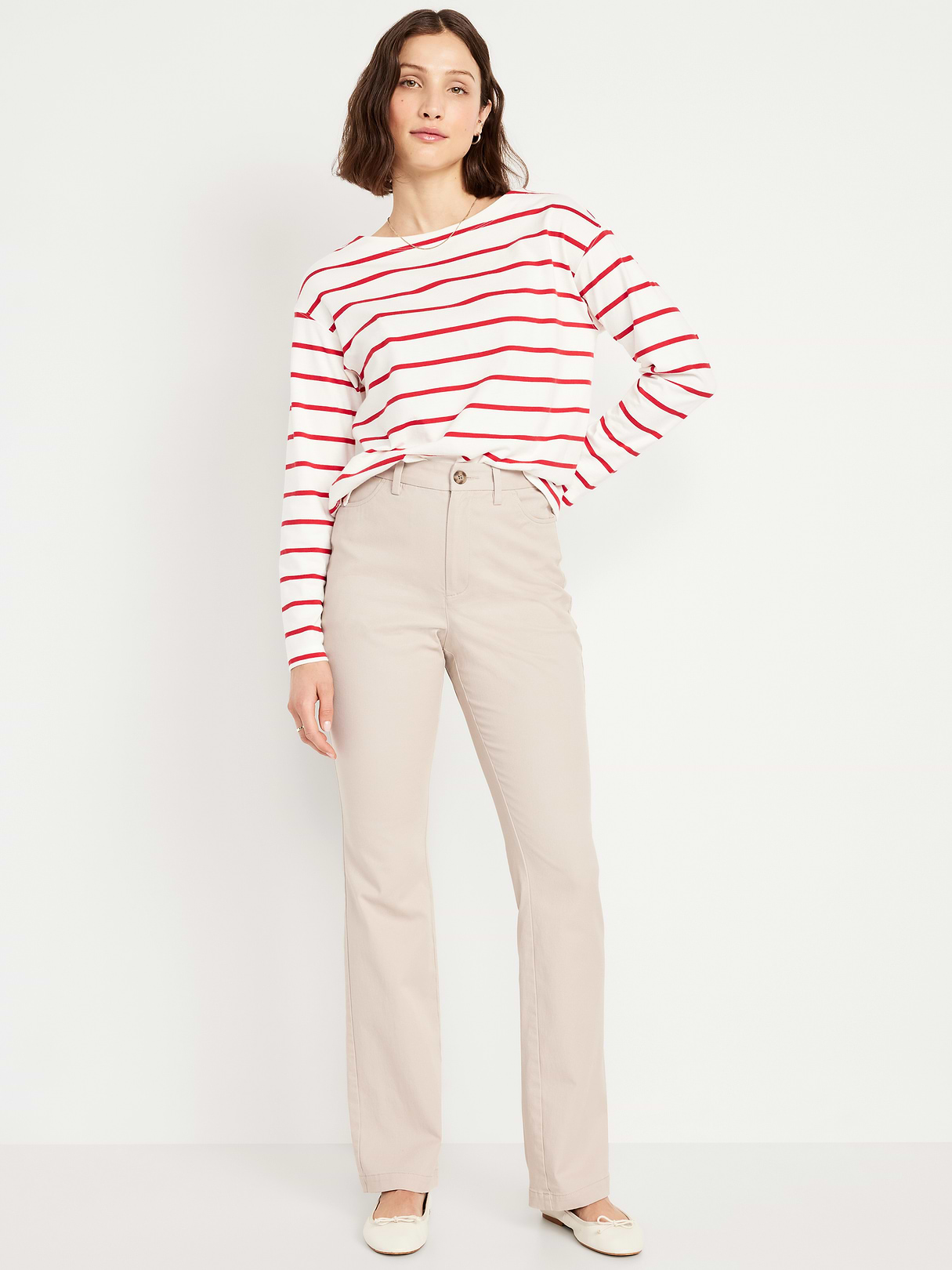 High-Waisted Uniform Boot-Cut Pants - A Stone's Throw by Old Navy