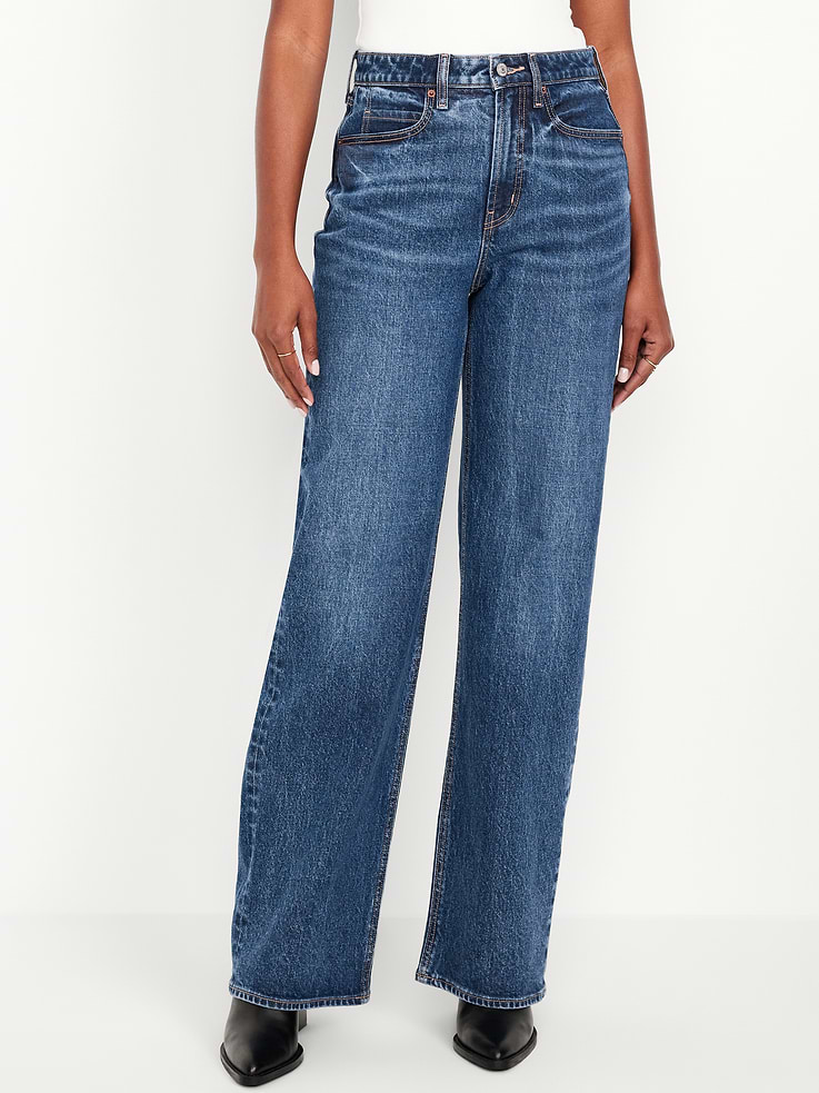 Image number 2 showing, Curvy Extra High-Waisted Wide-Leg Jeans