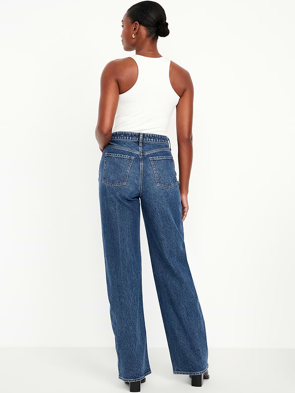 Curvy Extra High-Waisted Wide-Leg Jeans