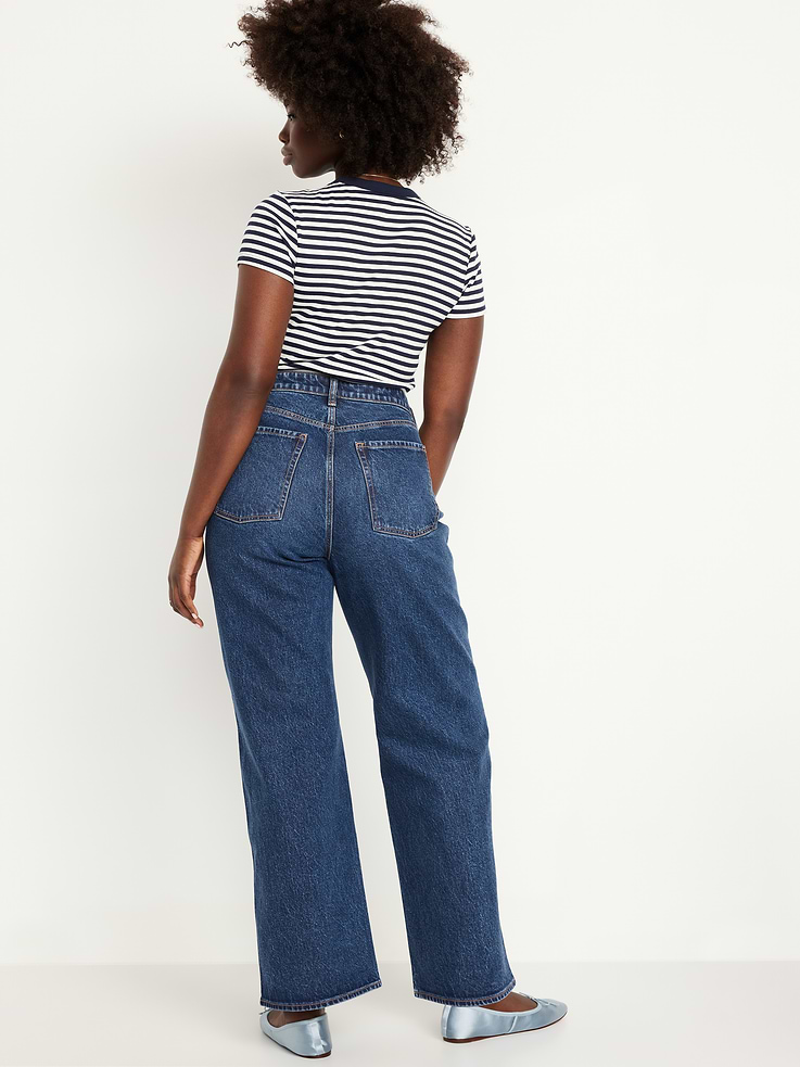 Image number 6 showing, Curvy Extra High-Waisted Wide-Leg Jeans
