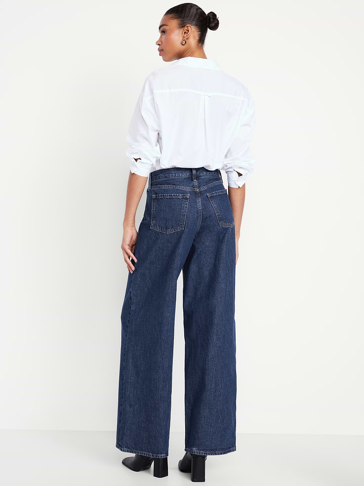 Image number 3 showing, Mid-Rise Wow Baggy Wide-Leg Jeans
