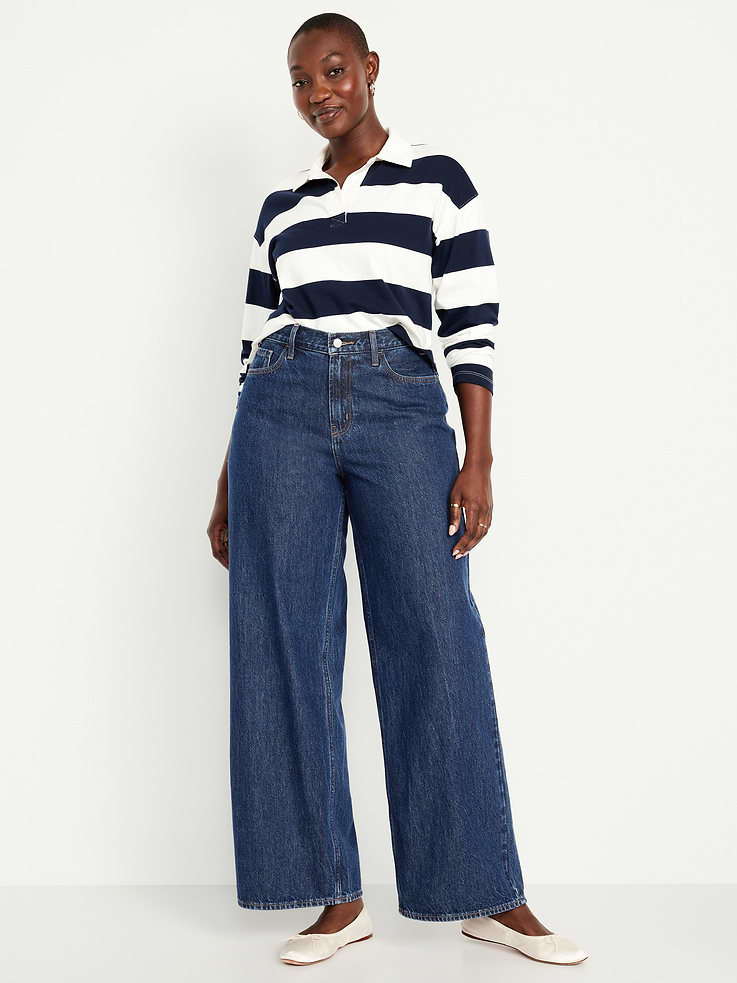 Image number 6 showing, Mid-Rise Wow Baggy Wide-Leg Jeans