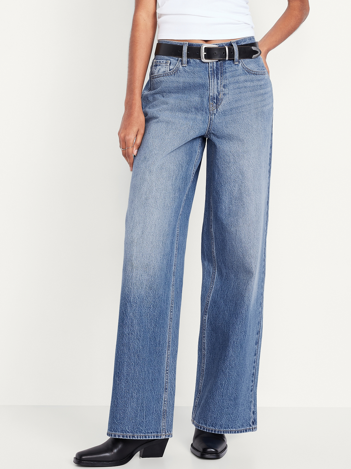 Mid-Rise Wow Baggy Wide-Leg Jeans | Old Navy