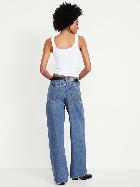 Mid-Rise Wow Baggy Wide-Leg Jeans