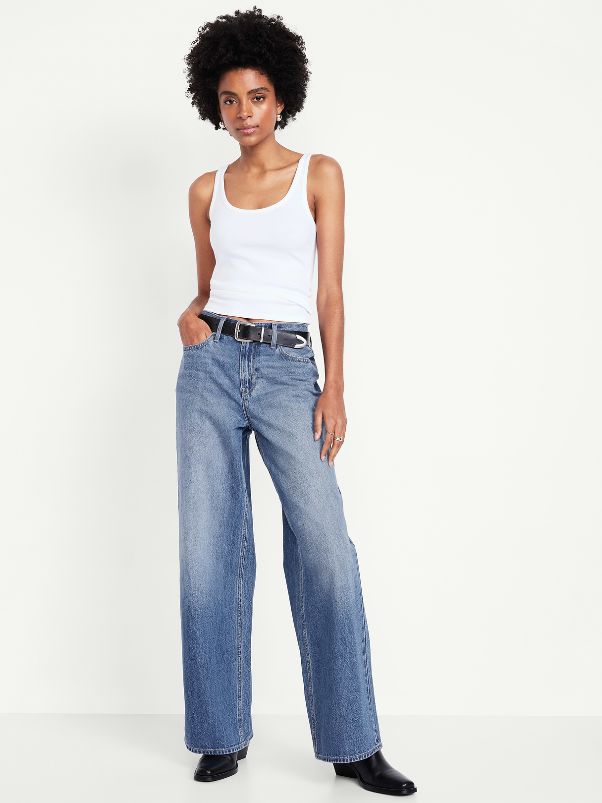 Mid-Rise Wow Baggy Wide-Leg Jeans - Medium Wash by Old Navy