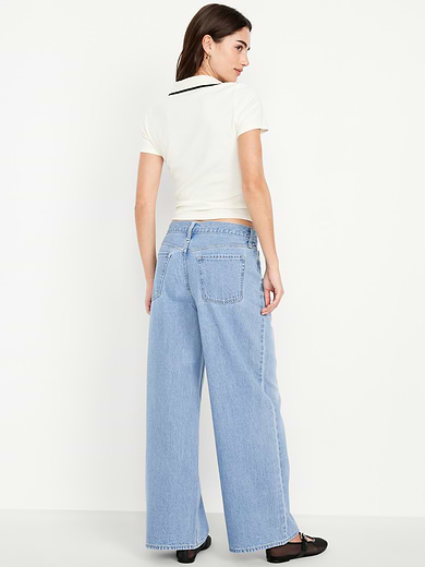 Image number 3 showing, Mid-Rise Wow Baggy Wide-Leg Jeans