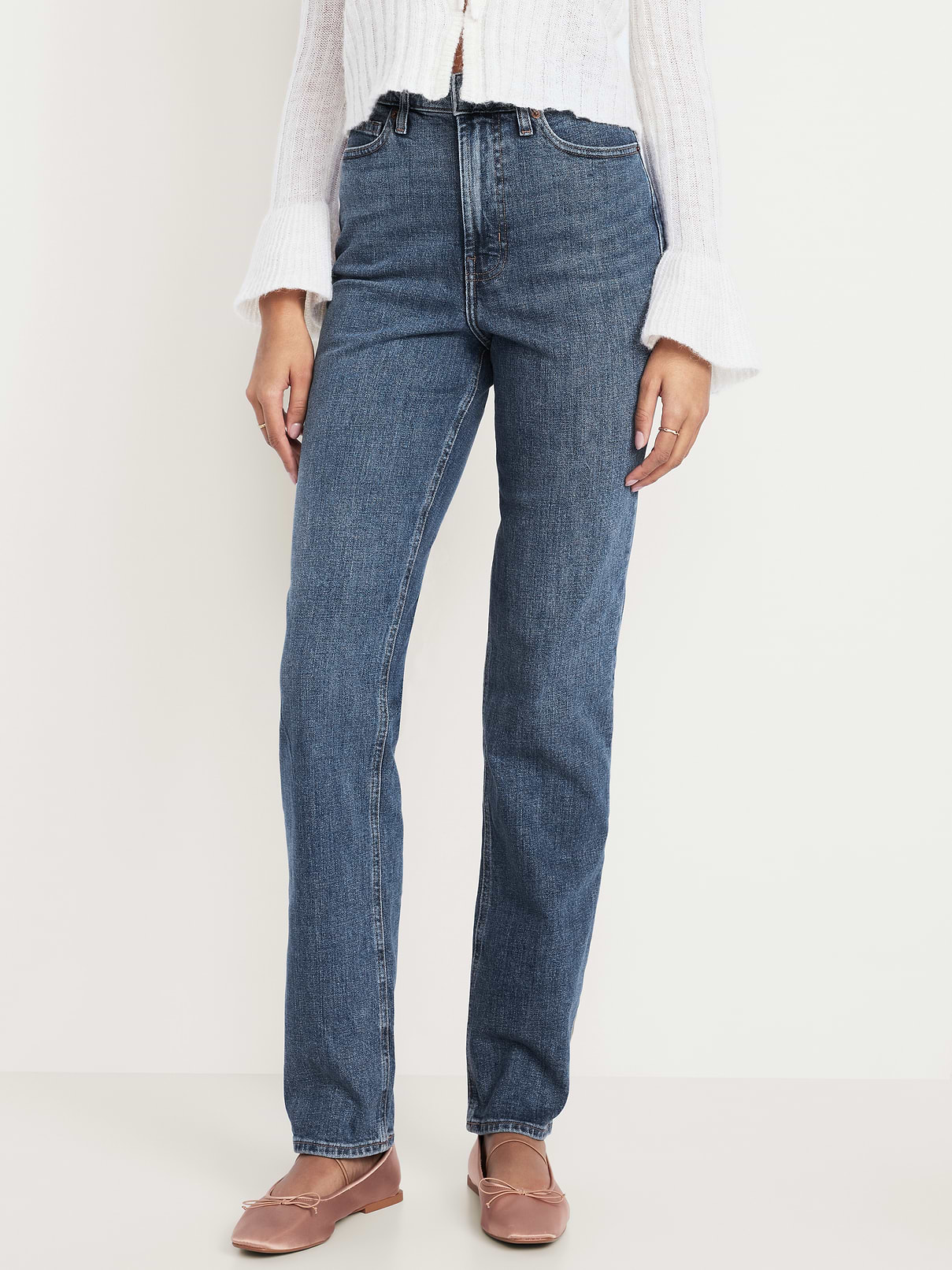 L'image numéro 2 présente Jean droit à taille très haute