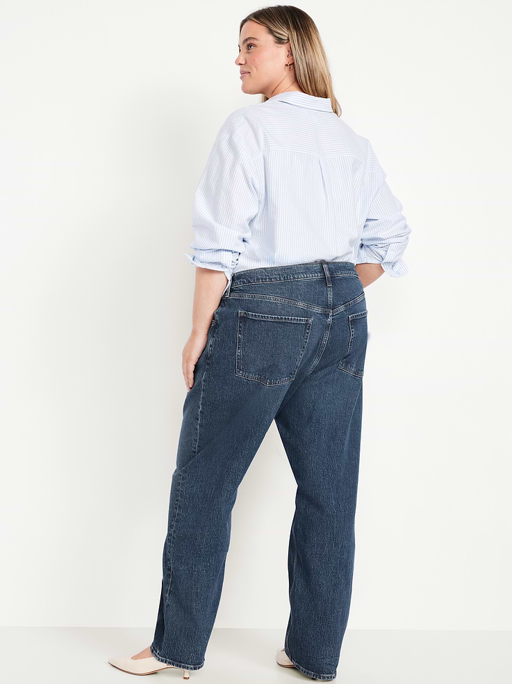 Image number 10 showing, Mid-Rise Slouchy Straight Jeans