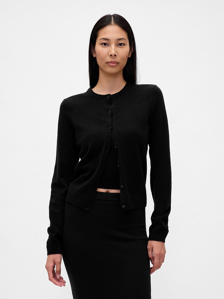 Image number 1 showing, CashSoft Crop Cardigan