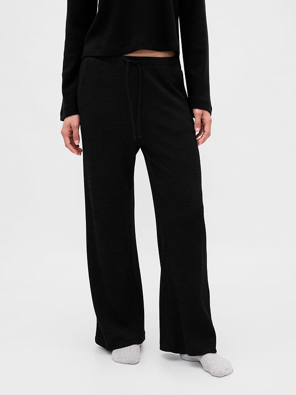 Waffle Wide-Leg PJ Pants