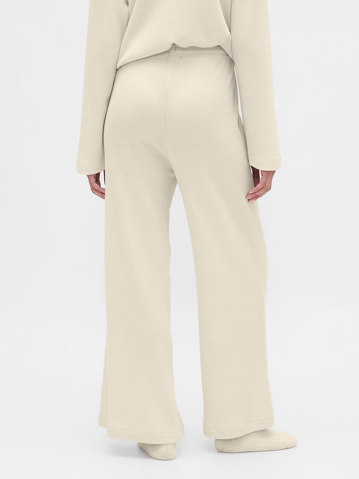 Image number 4 showing, Waffle Wide-Leg PJ Pants
