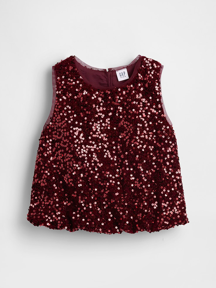 Image number 2 showing, Kids Sequin Bubble Top
