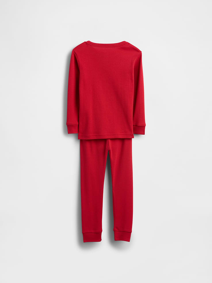 Image number 2 showing, Baby & Toddler Organic Brushed Cotton Henley PJ Set