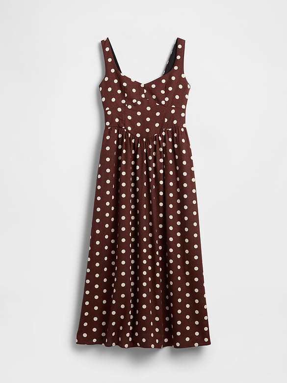 Seamed Drop-Waist Maxi Dress