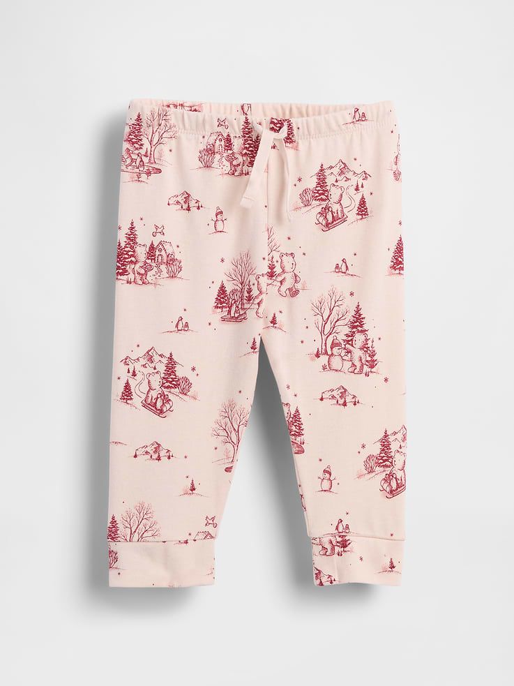 Image 1 of 3, From baby’s first outfit to all their first moments. Our favorite tiny essentials in supersoft, organically grown cotton., Soft organic cotton jersey pull-on pants., Elasticized waistband with faux drawcords., Certain styles have banded cuffs or boot leg., Assorted allover prints., Made with 100% organically grown cotton which is grown without the use of synthetic pesticides and fertilizers., Product #845627