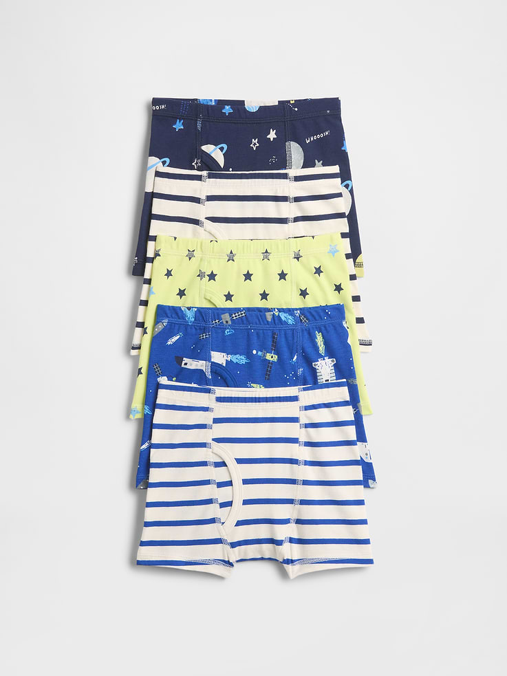Image number 1 showing, Toddler Organic Stretch Cotton Boxer Briefs (5-Pack)