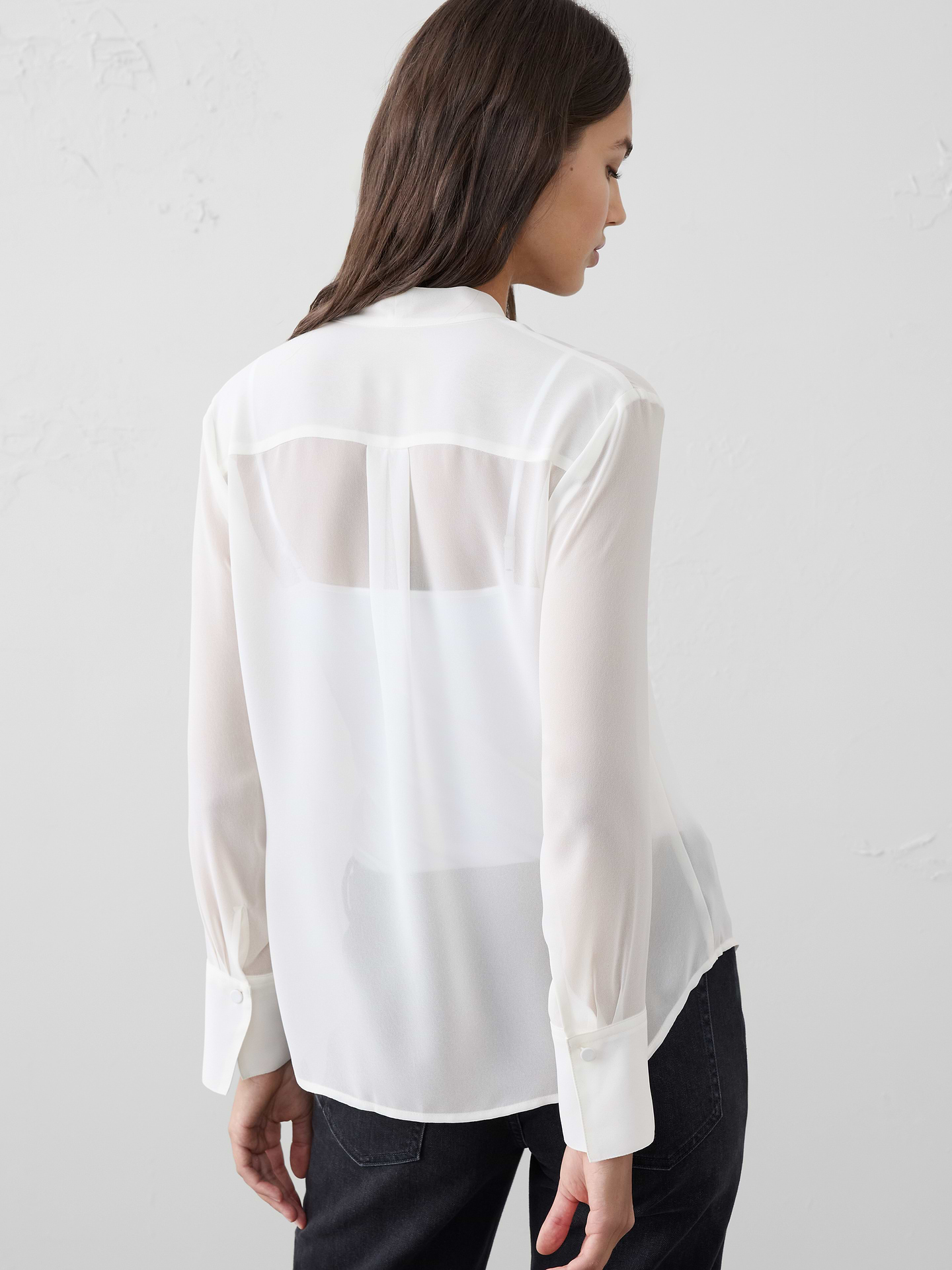 Image 2 of 4, Tie-Neck Blouse