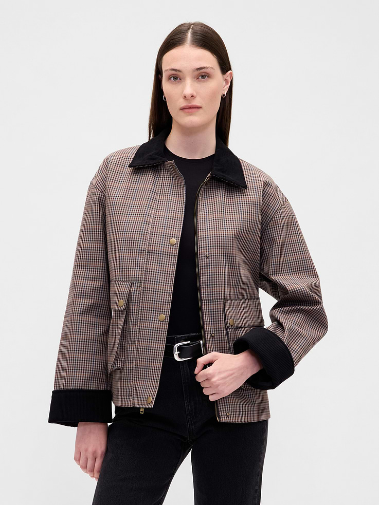 Image number 1 showing, Plaid Barn Jacket