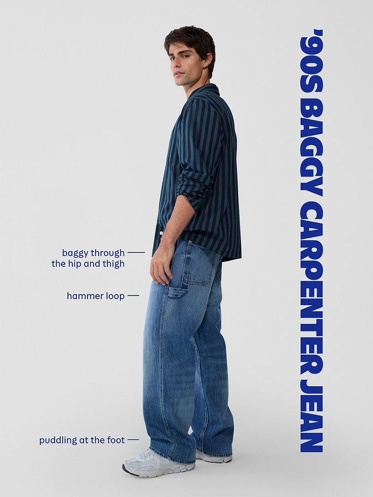 Image number 6 showing, 90s Baggy Carpenter Jeans