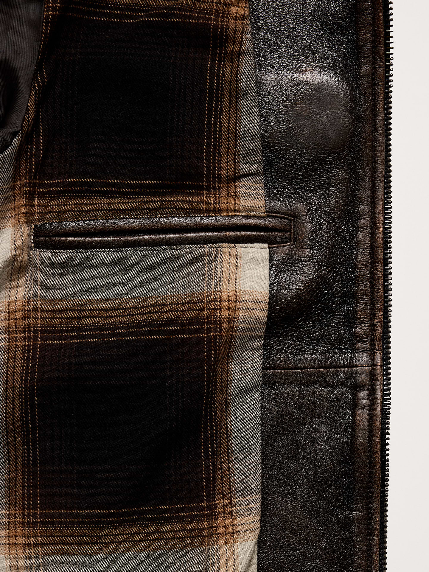 L'image numéro 6 présente Blouson en cuir rétro