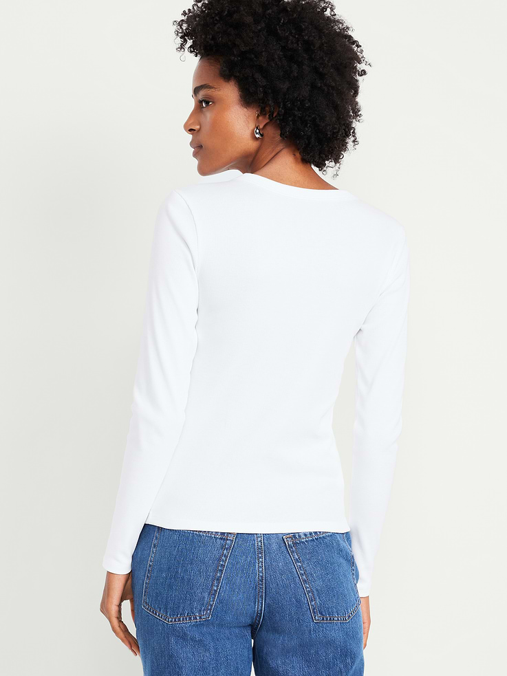 Image 2 of 6, Snug Long-Sleeve Crew-Neck T-Shirt