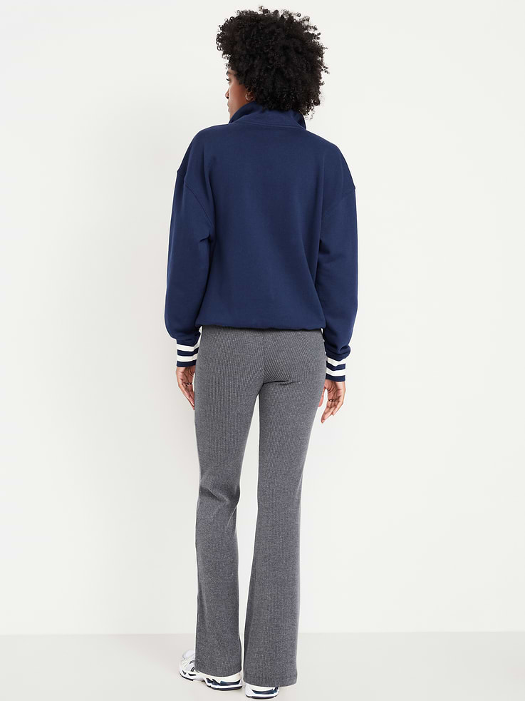 Image number 2 showing, High-Waisted Fashion Ribbed Flare Leggings