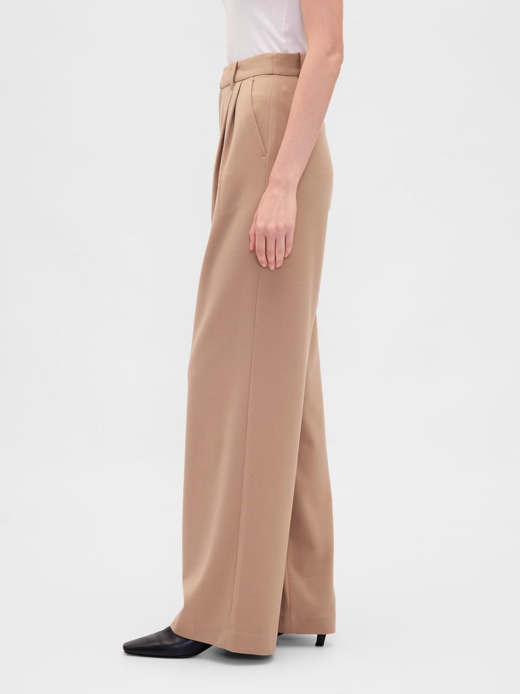 Image number 3 showing, 365 High Rise Brushed Twill Pleated Trousers