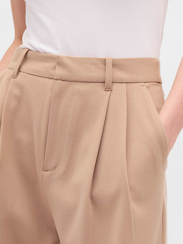 365 High Rise Brushed Twill Pleated Trousers