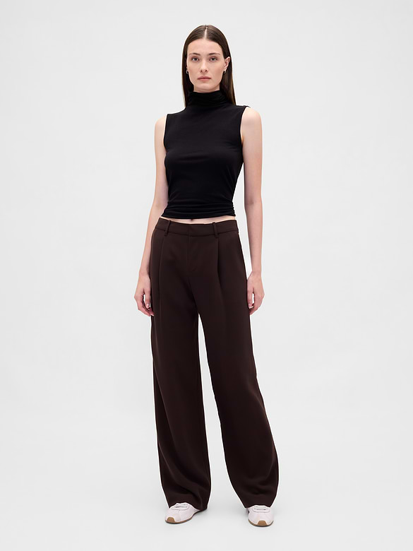 365 Low Rise Pleated Wide-Leg Trousers