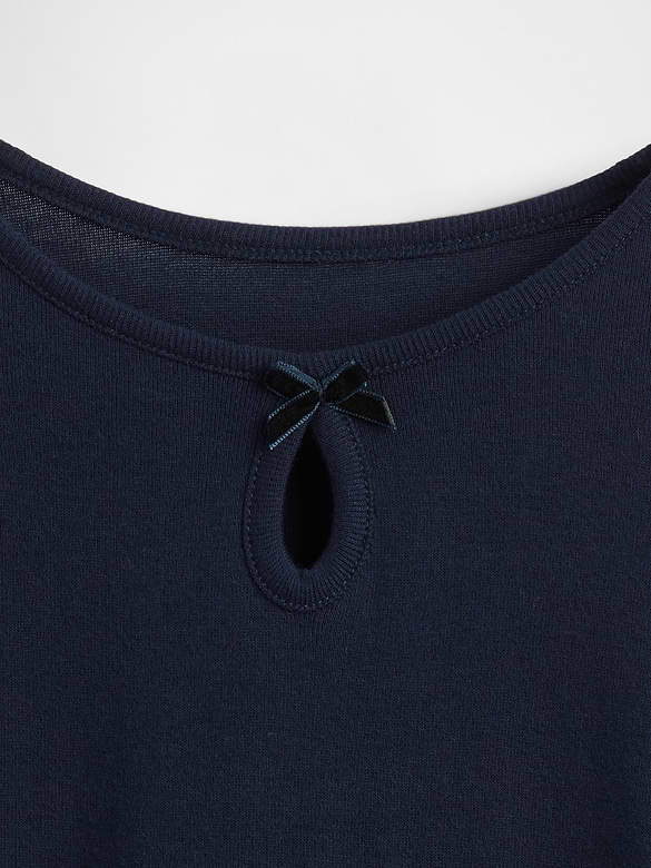 Kids Keyhole Bow Fitted T-Shirt