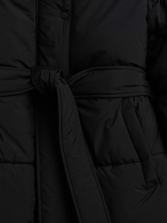 Belted Long Puffer Coat