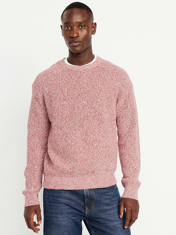Image number 1 showing, Crew-Neck Shaker-Stitch Sweater
