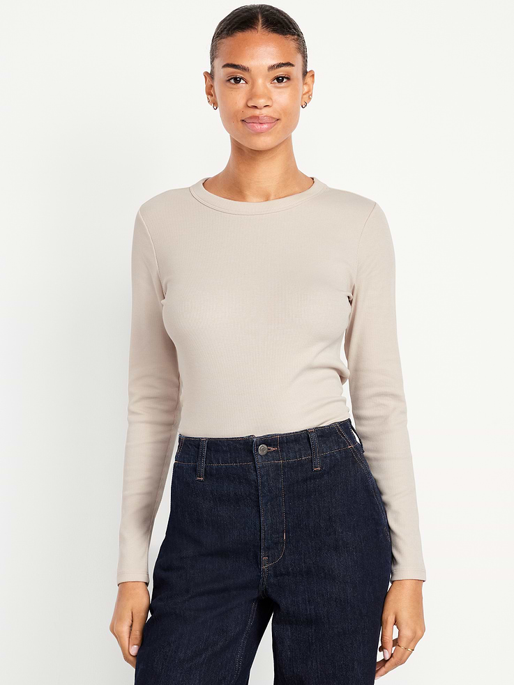 Image number 1 showing, Snug Long-Sleeve Crew-Neck T-Shirt
