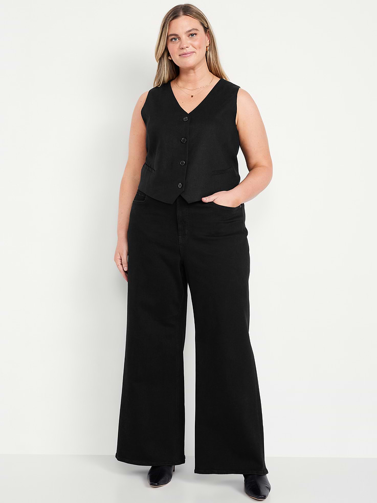Image number 9 showing, Extra High-Waisted Super Wide-Leg Jeans