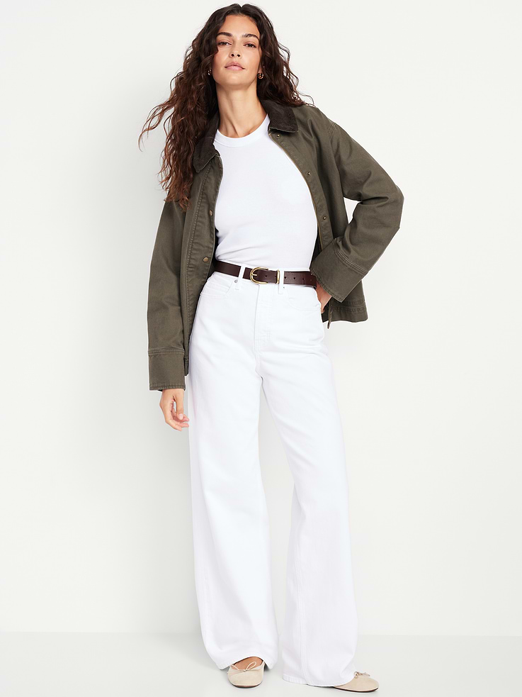 Image number 1 showing, Extra High-Waisted Wide-Leg Jeans