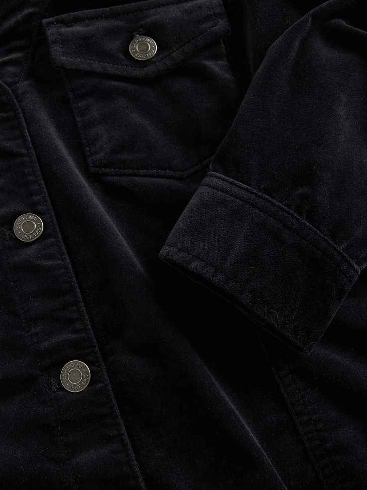 Image 4 de 7, Robe courte en velours avec poche et col en V