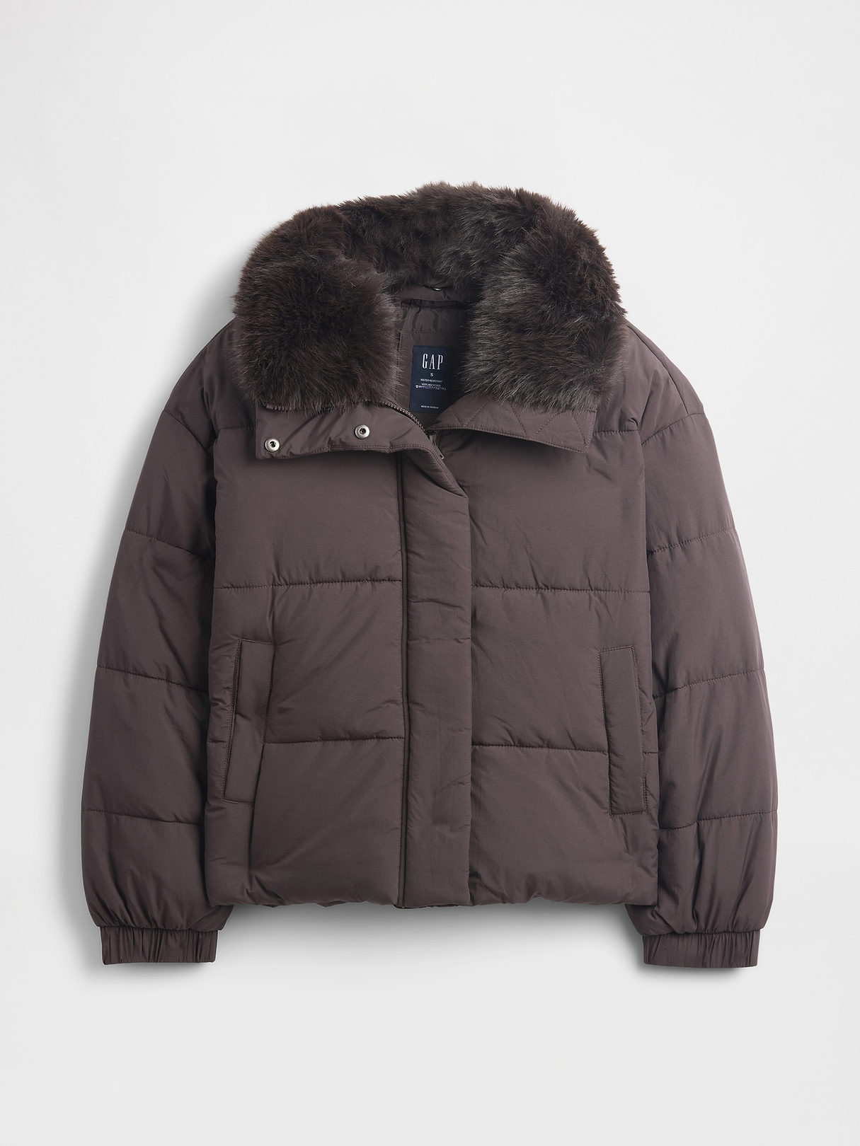 Faux Fur-Trim Puffer Jacket | Gap