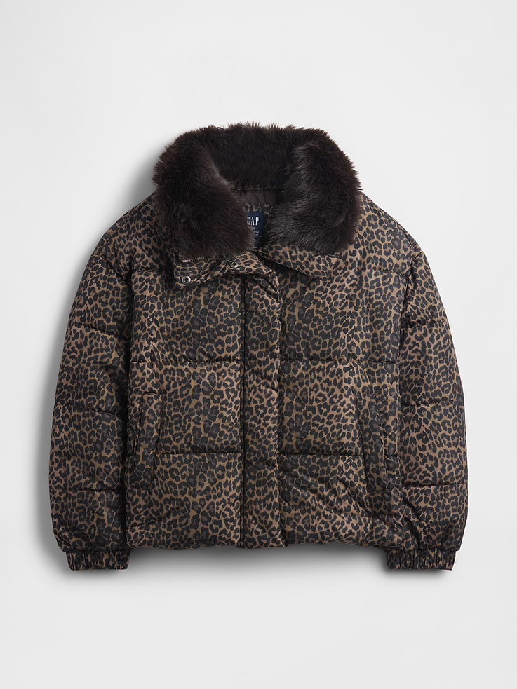 Image number 5 showing, Faux Fur-Trim Puffer Jacket