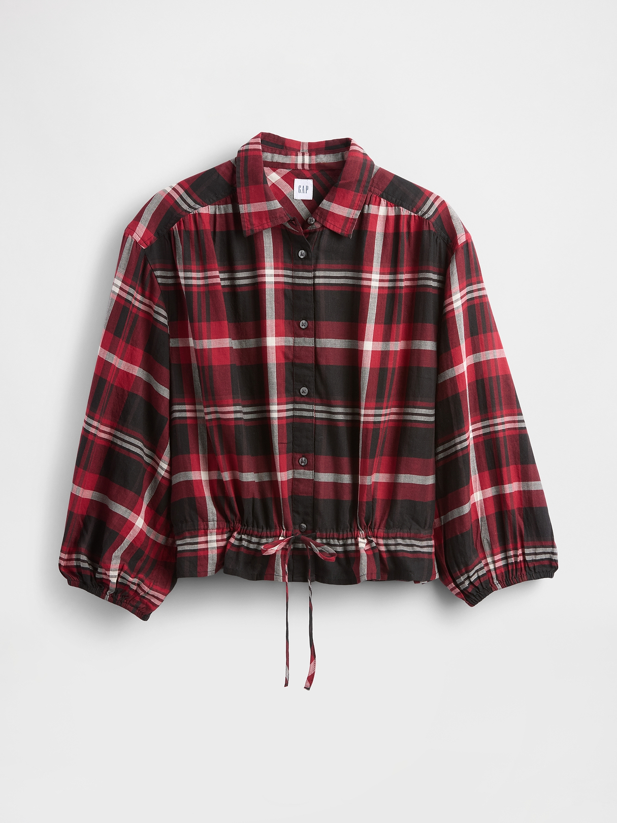 Plaid Tie-Waist Top | Gap