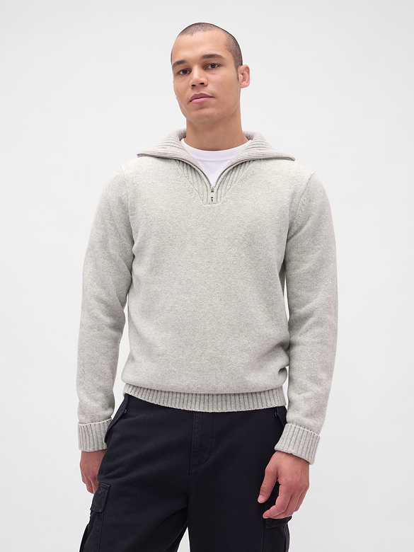 CashSoft Quarter-Zip Pullover Sweater
