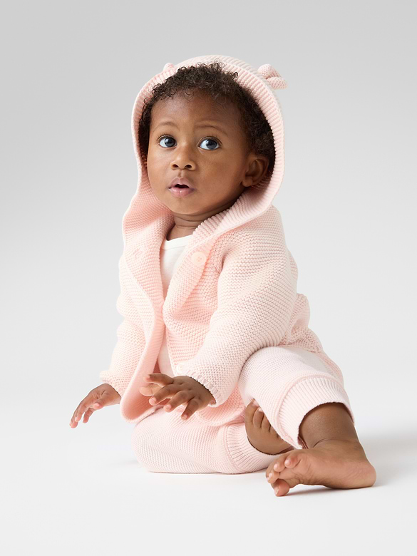 Baby Bear Garter Cardigan