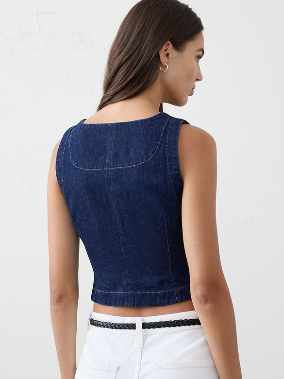 Denim Buttoned Top