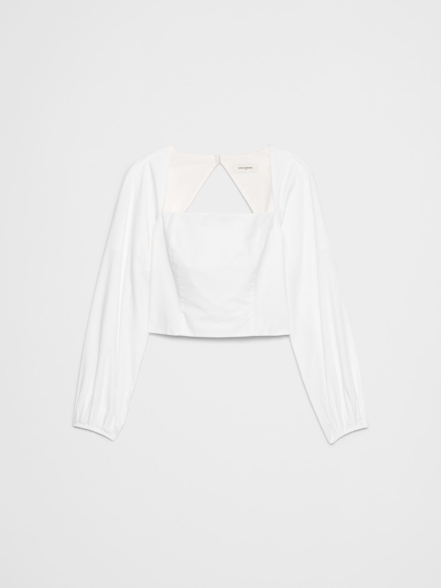 Image number 4 showing, Poplin Square-Neck Top