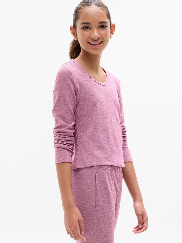 Image number 4 showing, Athleta Girl Cozy Rib Scoop Top
