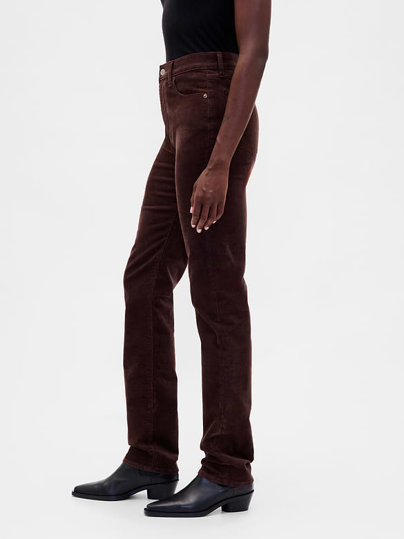 High Rise Corduroy '90s Slim Straight Jeans