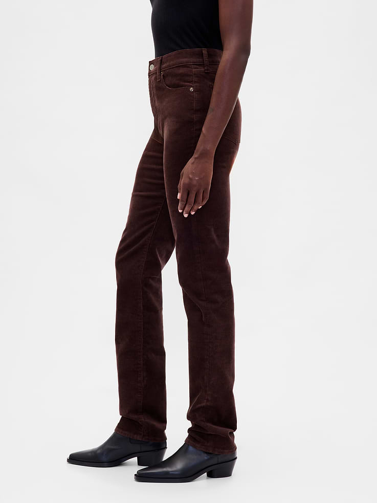 Image number 3 showing, High Rise Corduroy '90s Slim Straight Jeans