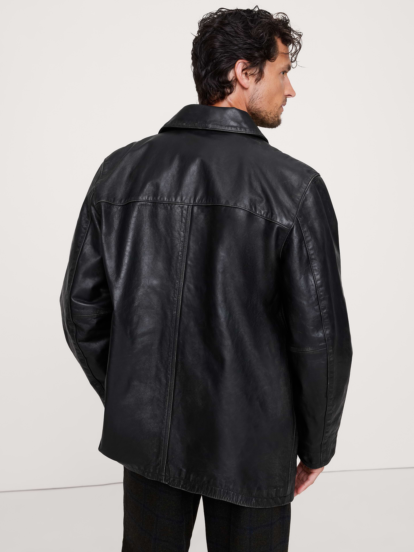 Image number 2 showing, Relaxed Leather Carcoat